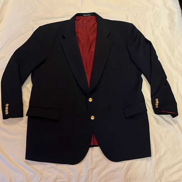 Vintage Arnold Palmer Executive Collection Wool Blazer Navy Blue XXL - Picture 1 of 11